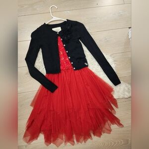 NWOT/ EUC,  beautiful Christmas Dress and cardigan,  size 12-14Y